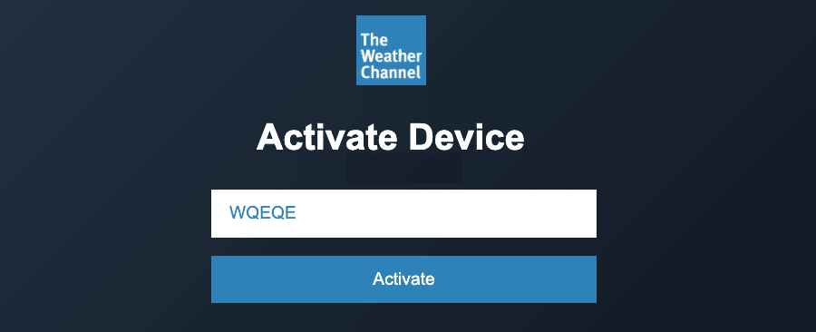 weathergroup.com/activate FireStick